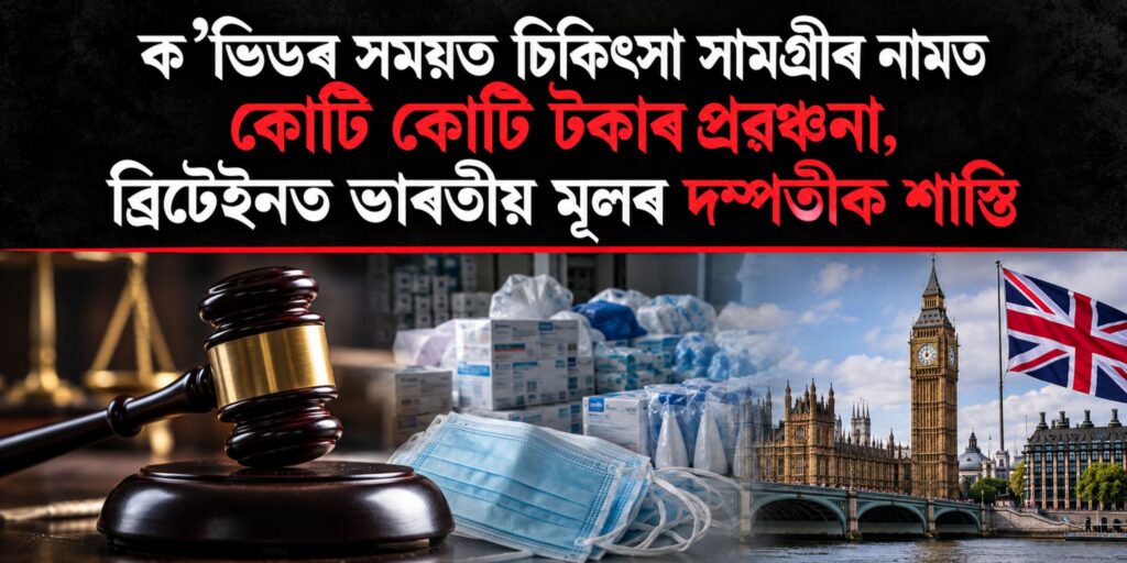 ক'ভিড প্ৰৱঞ্চনা: চিকিৎসা সামগ্ৰীৰ নামত কোটি টকা আত্মসাৎ, ব্ৰিটেইনত ভাৰতীয় মূলৰ দম্পতীক শাস্তি