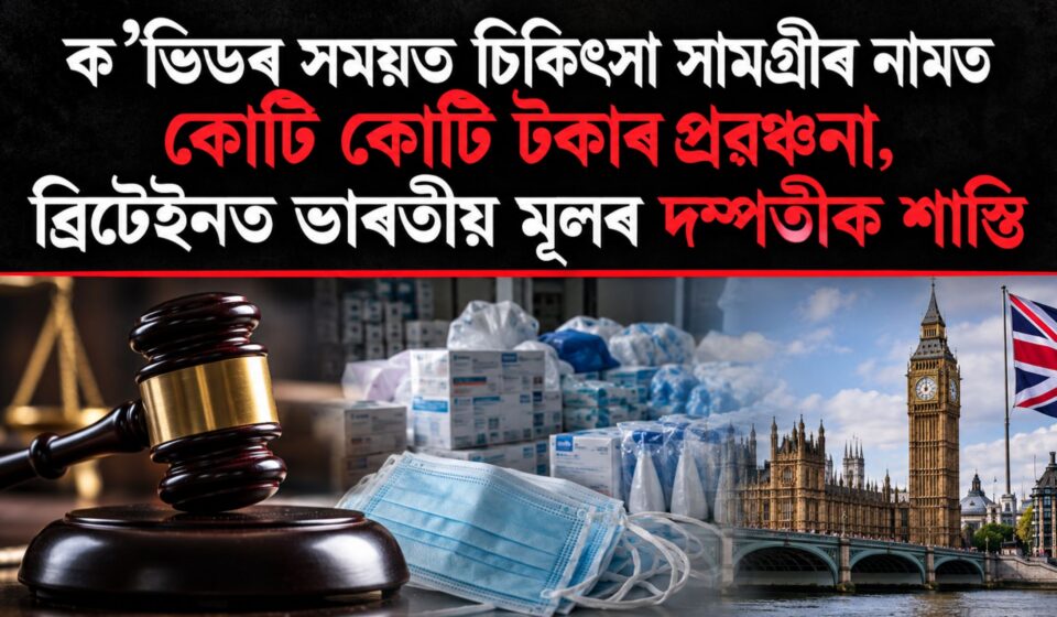 ক'ভিড প্ৰৱঞ্চনা: চিকিৎসা সামগ্ৰীৰ নামত কোটি টকা আত্মসাৎ, ব্ৰিটেইনত ভাৰতীয় মূলৰ দম্পতীক শাস্তি
