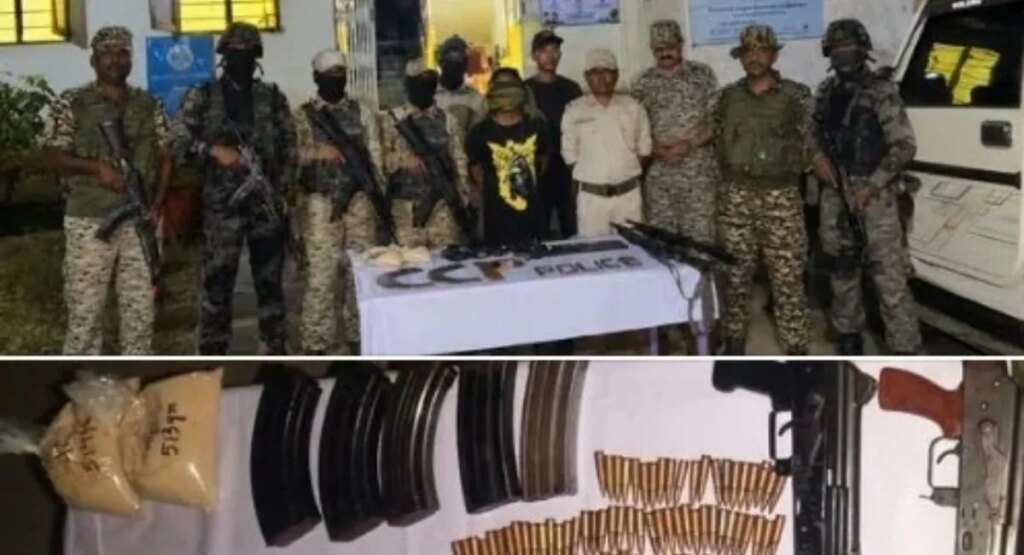 Manipur Security Forces Arrest KNF-MC Cadre, Seize Arms, Brown Sugar