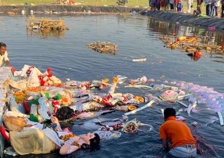 Assam's River Rescue: Civic Bodies Tackle Toxic Idol Pollution