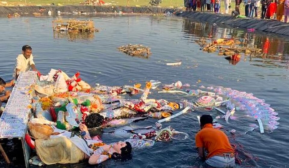 Assam's River Rescue: Civic Bodies Tackle Toxic Idol Pollution